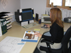 SWC staff at work on drawings